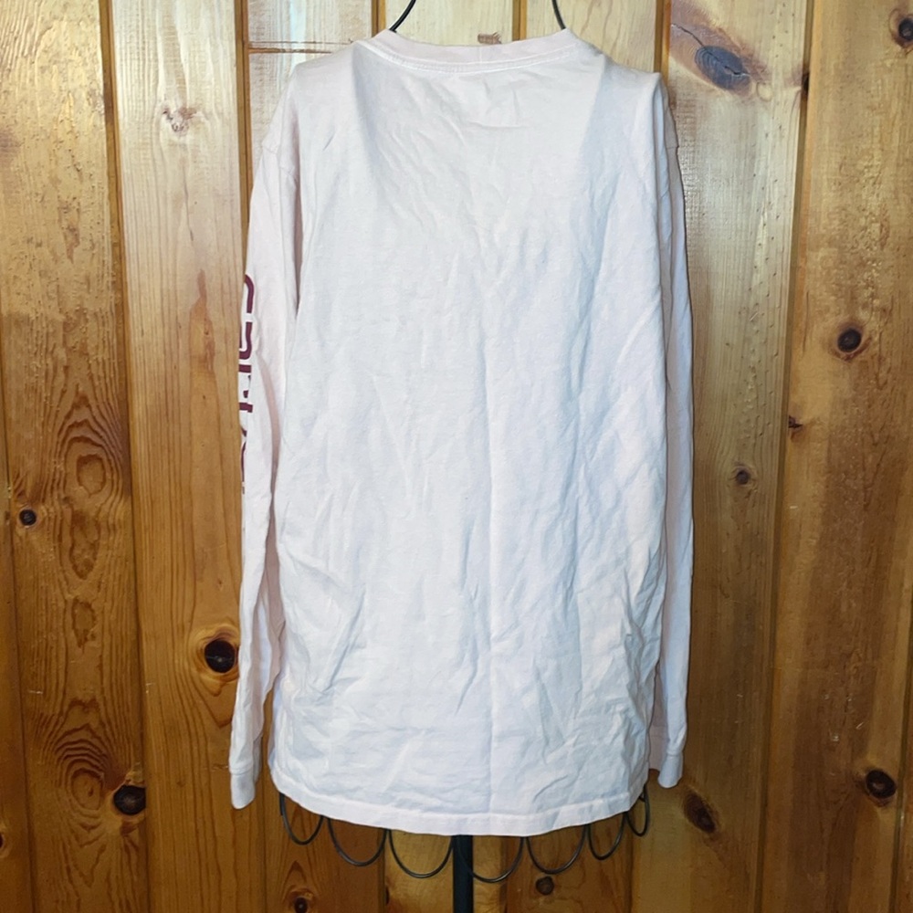 Carhartt Womens long sleeve shirt pink/burgendy size small western country top - Picture 5 of 5